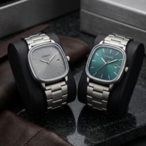 Casio Emerald Teal/Slate GrayDial Square Mens Watches