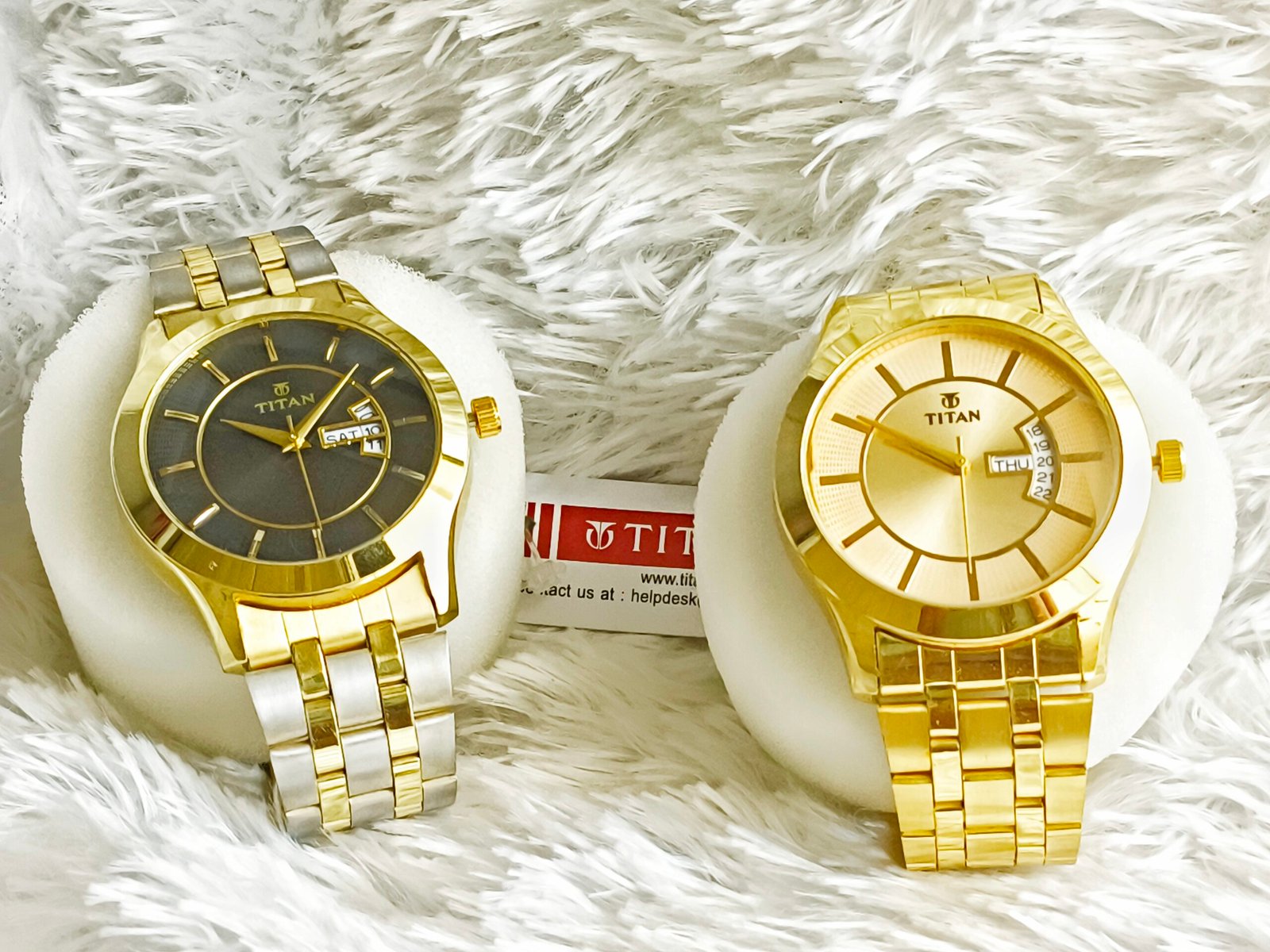 Titan Men's Watches- Black & Gold Dial - Image 6