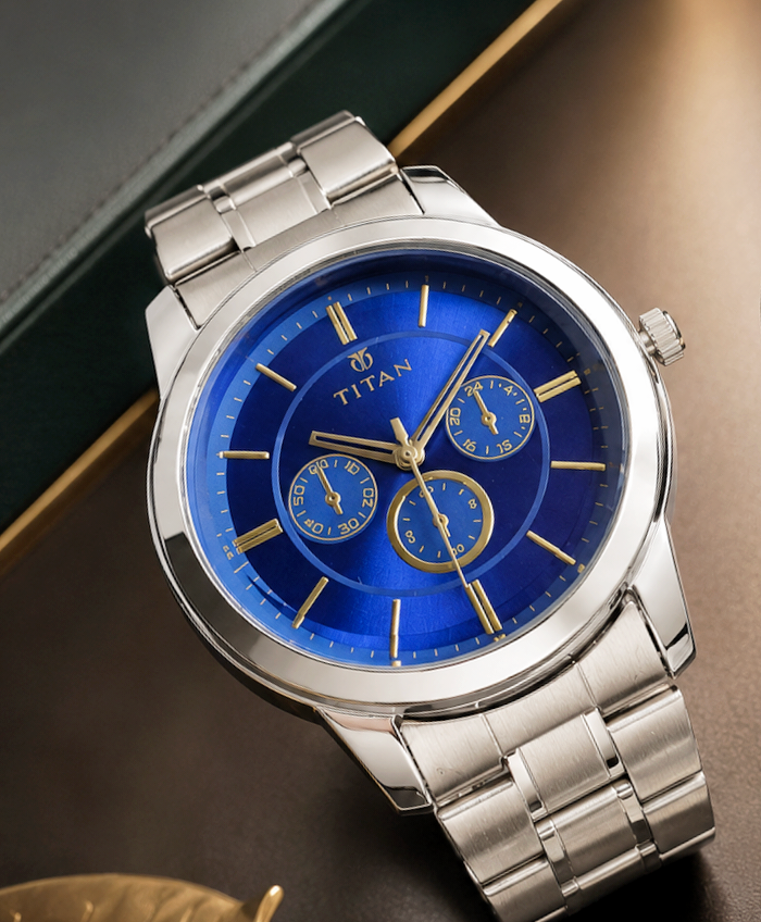 Premium Stainless Steel Watches - Royal Blue and Emerald Green Dial - Image 2
