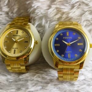Premium Gold Tone-Fossil Inspired Stainless Steel Men's Watches