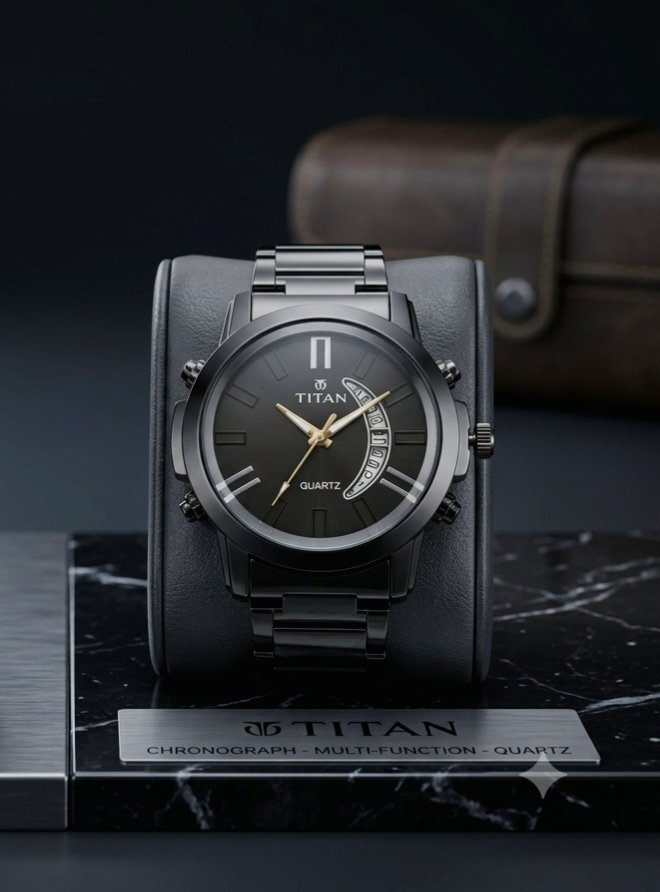 Titan Premium Black Analog Quartz Men's Watches Collection - Image 3