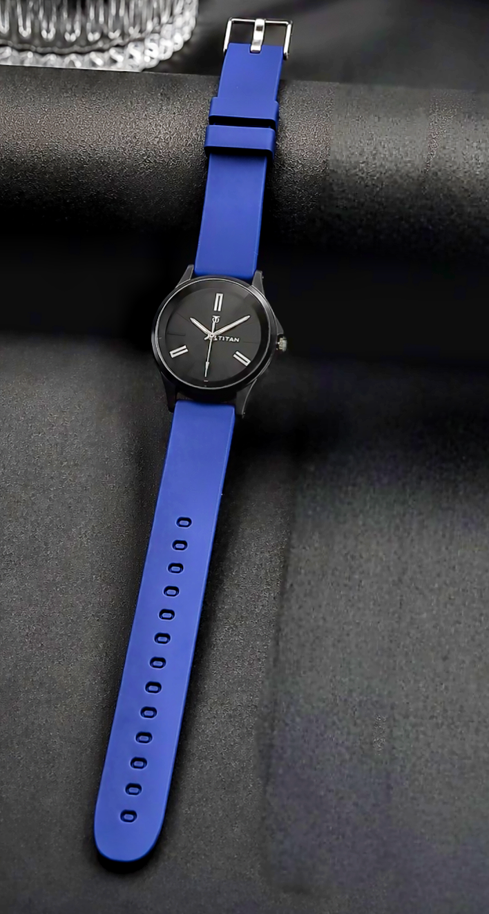 Premium Titan-Inspired Analog Ladies Watches - Vibrant Blue, Pink, and Green silicone straps - Image 2
