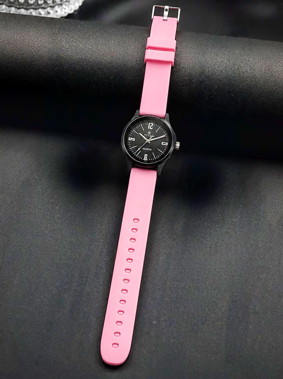 Premium Titan-Inspired Analog Ladies Watches - Vibrant Blue, Pink, and Green silicone straps - Image 4