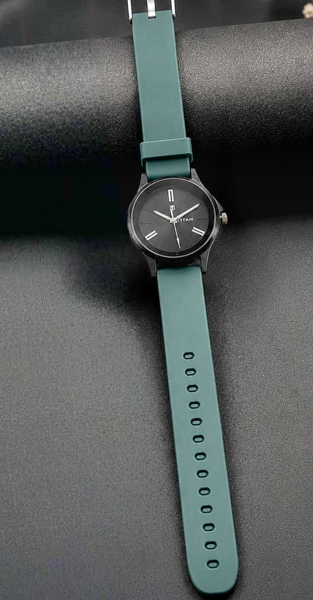 Premium Titan-Inspired Analog Ladies Watches - Vibrant Blue, Pink, and Green silicone straps - Image 6