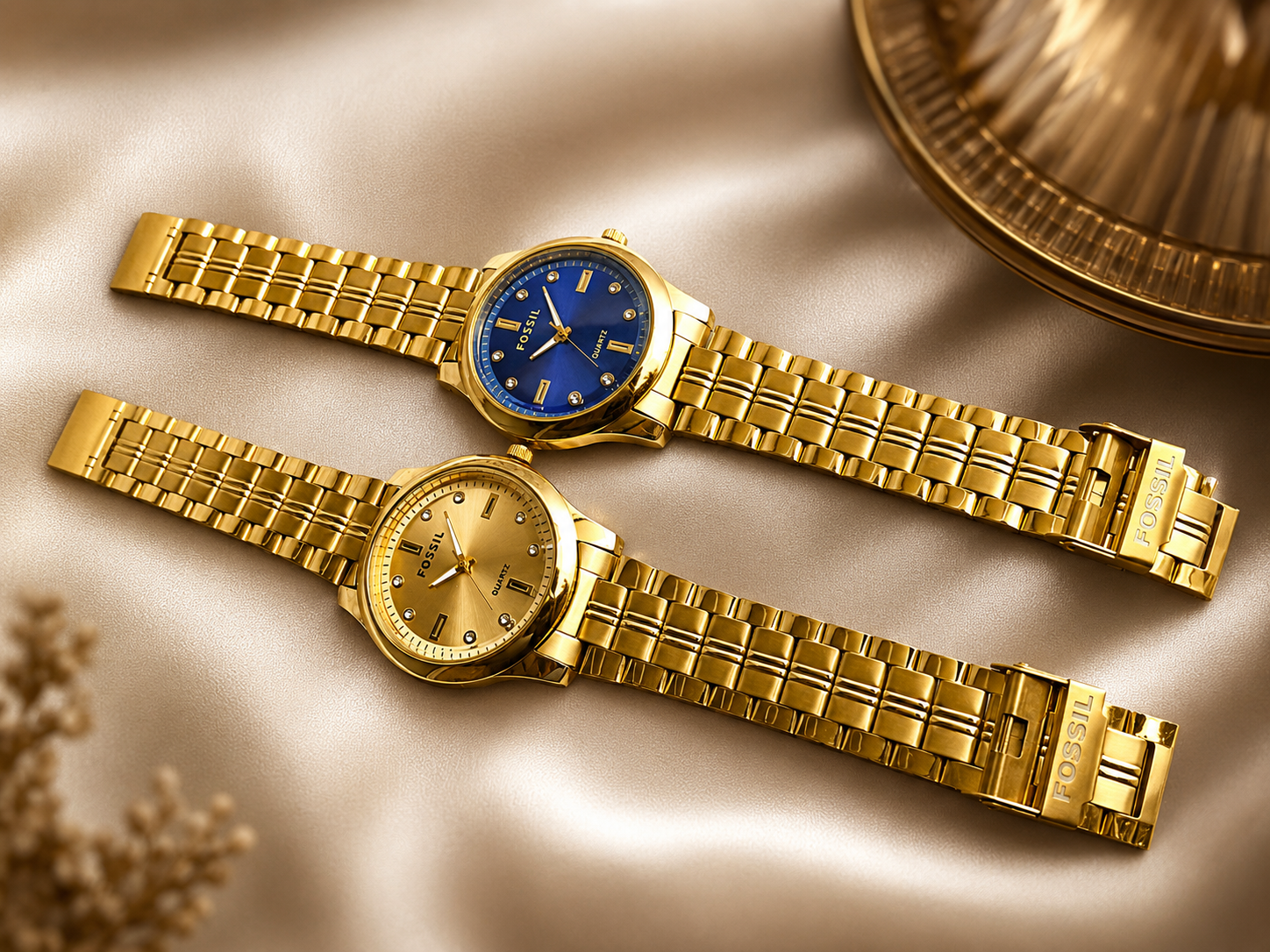 Premium Gold Tone-Fossil Inspired Stainless Steel Men's Watches - Image 4