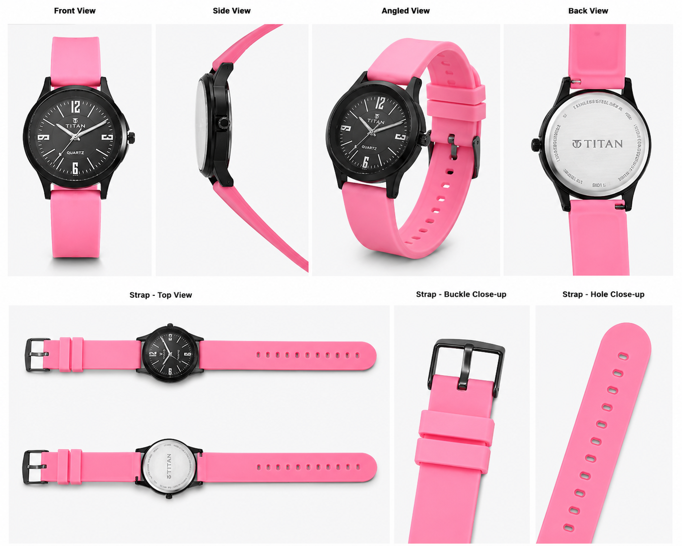 Premium Titan-Inspired Analog Ladies Watches - Vibrant Blue, Pink, and Green silicone straps - Image 5