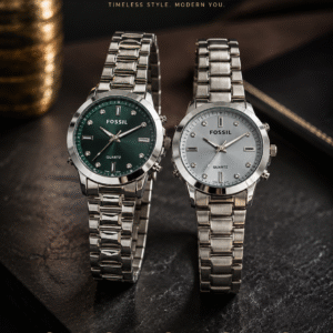 Premium Silver Tone-Fossil Inspired Stainless Steel Men’s Watches