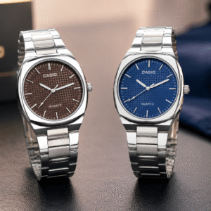 Premium Casio Quartz Men's Watches Featuring Elegant Brown and Blue Dials