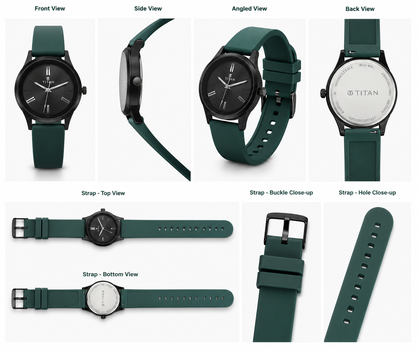 Premium Titan-Inspired Analog Ladies Watches - Vibrant Blue, Pink, and Green silicone straps - Image 7