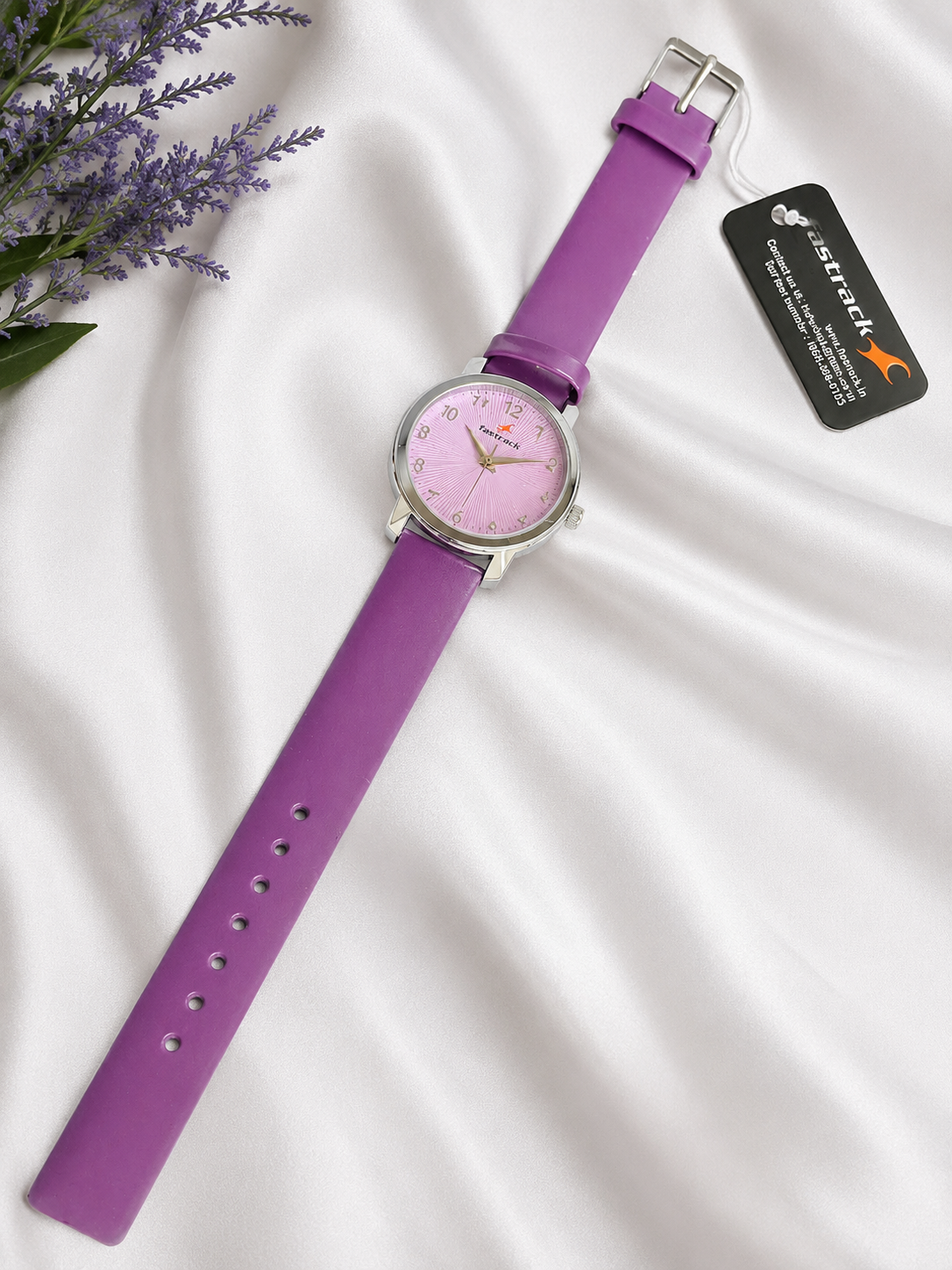 Fastrack Women's Analog Watches-Beautiful Purple Sunray Dial - Image 2
